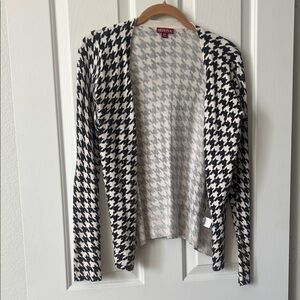 Merona Black and White Houndstooth Cardigan